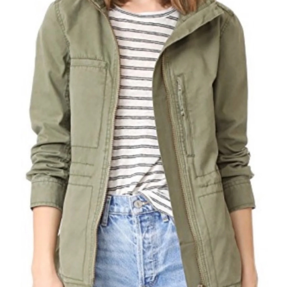 Madewell soft green utility jacket